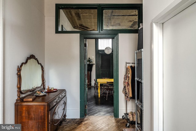 interior space featuring hardwood / wood-style floors