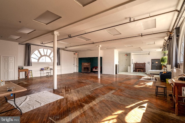 miscellaneous room featuring hardwood / wood-style flooring