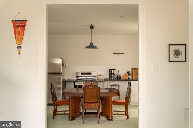 view of dining area