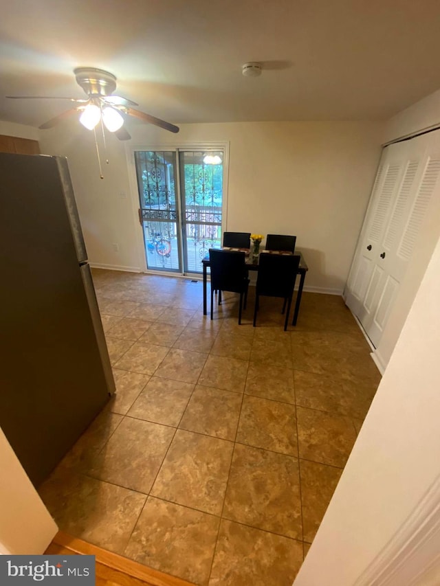 7200 Havre Turn Turn, Upper Marlboro, MD 20772 - tiled dining room featuring a ceiling fan and baseboards