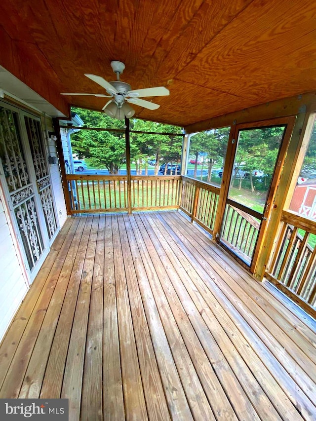 7200 Havre Turn Turn, Upper Marlboro, MD 20772 - wooden deck featuring ceiling fan