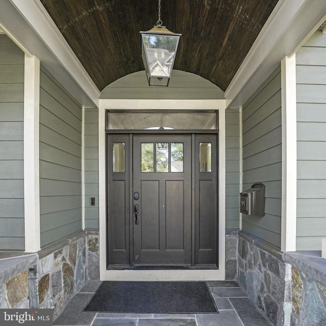 view of doorway to property