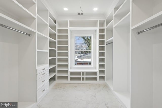 view of walk in closet