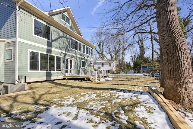 exterior space with a wooden deck