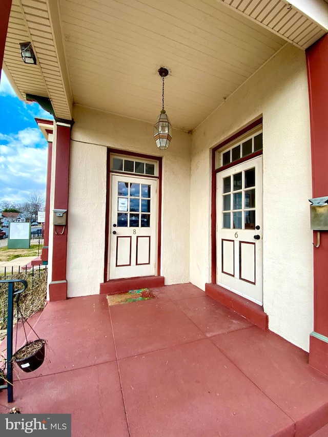 view of patio with a porch