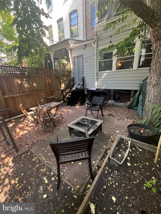 515 Constitution NE, Washington, DC 20002 - view of patio / terrace featuring a fire pit and entry steps
