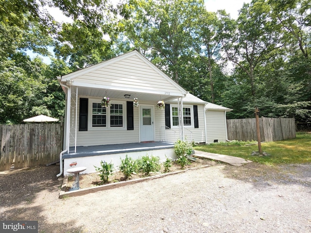 bungalow-style house featuring a porch