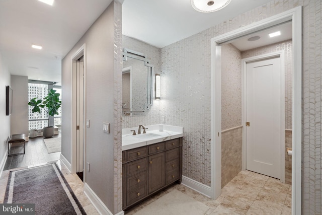 bathroom with vanity