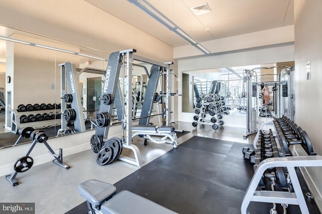 view of exercise room