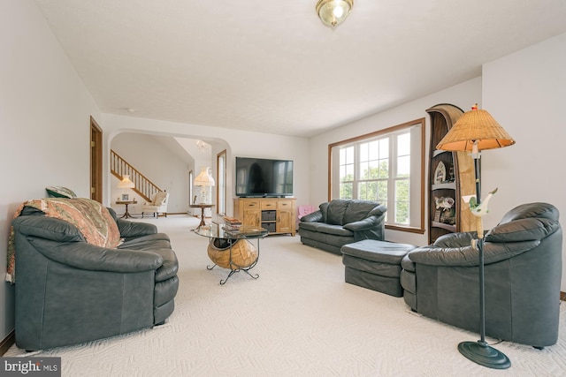 view of carpeted living room