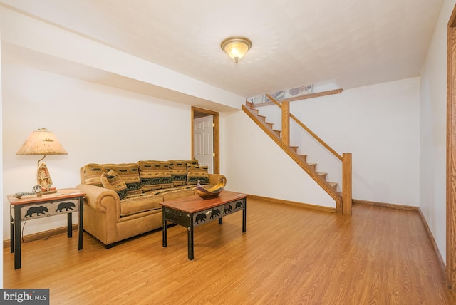 living room featuring hardwood / wood-style flooring