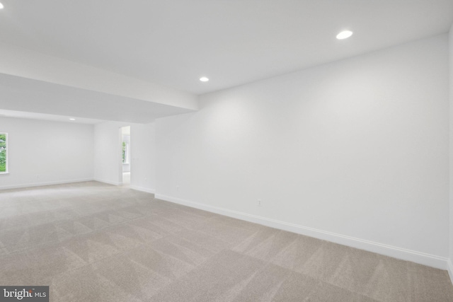 empty room with light carpet