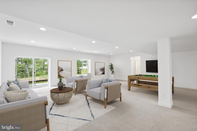 view of carpeted living room