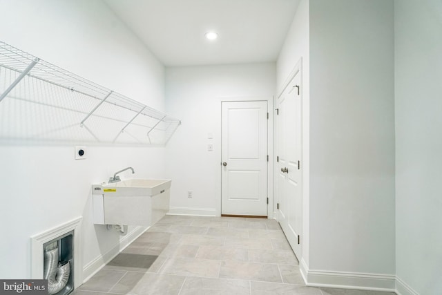 5095 Maple Ridge Way, Emmaus, PA 18049 - clothes washing area with hookup for an electric dryer, baseboards, and recessed lighting