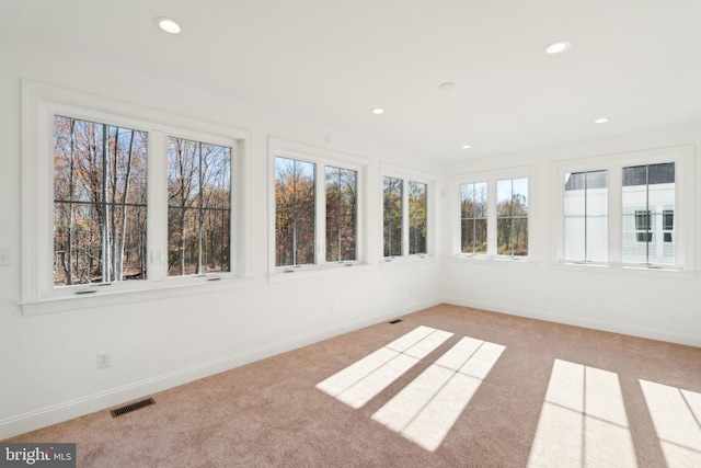 unfurnished sunroom with a healthy amount of sunlight