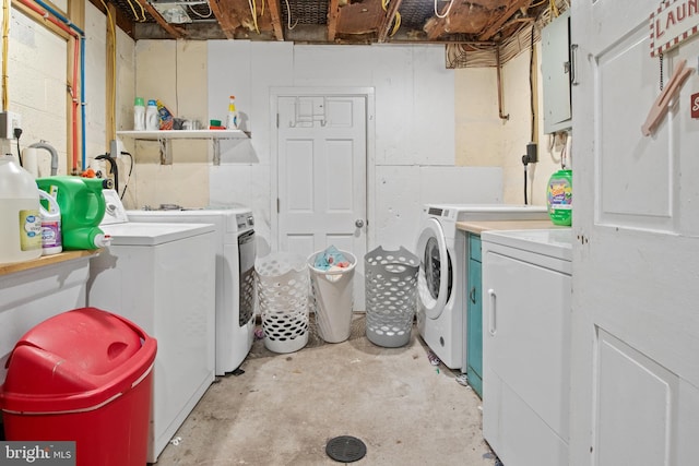 484 Brough Rd, Abbottstown, PA 17301 - washroom with washer and clothes dryer and electric panel