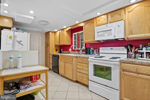 484 Brough Rd, Abbottstown, PA 17301 - kitchen with white appliances, light tile patterned floors, recessed lighting, and light countertops