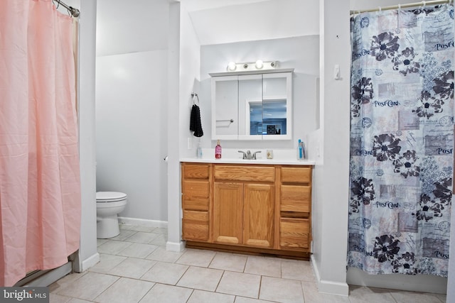 484 Brough Rd, Abbottstown, PA 17301 - bathroom with tile patterned flooring, vanity, and a shower with curtain