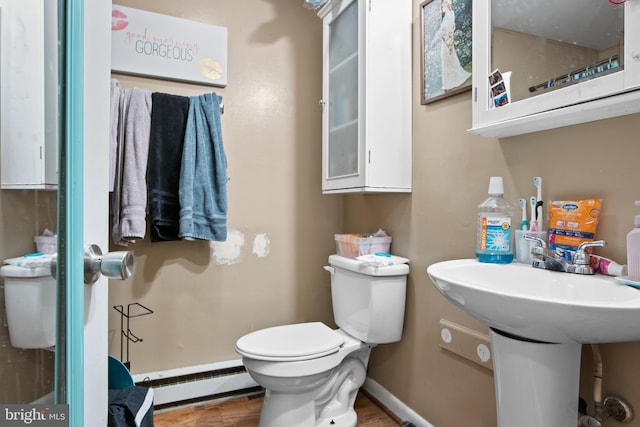 484 Brough Rd, Abbottstown, PA 17301 - bathroom featuring a baseboard radiator and wood finished floors