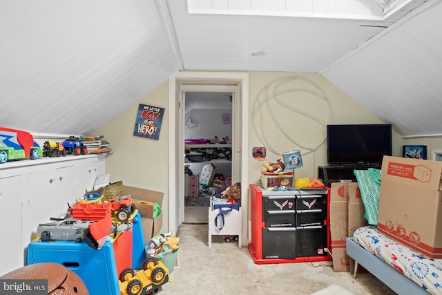 484 Brough Rd, Abbottstown, PA 17301 - recreation room featuring vaulted ceiling and carpet