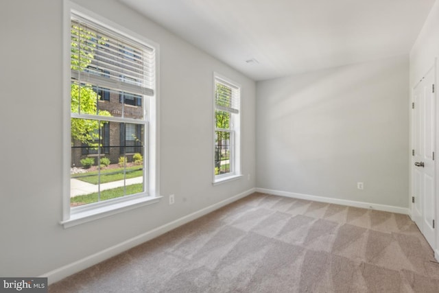 empty room with light carpet