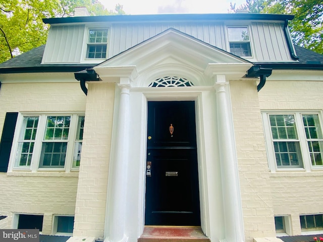 view of doorway to property