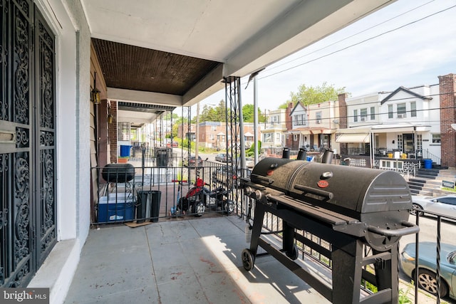 balcony featuring grilling area