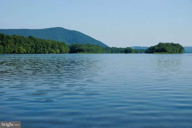 water view with a mountain view