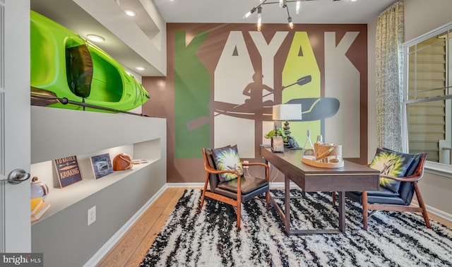 interior space with wood-type flooring