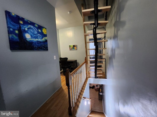 interior space featuring wood-type flooring