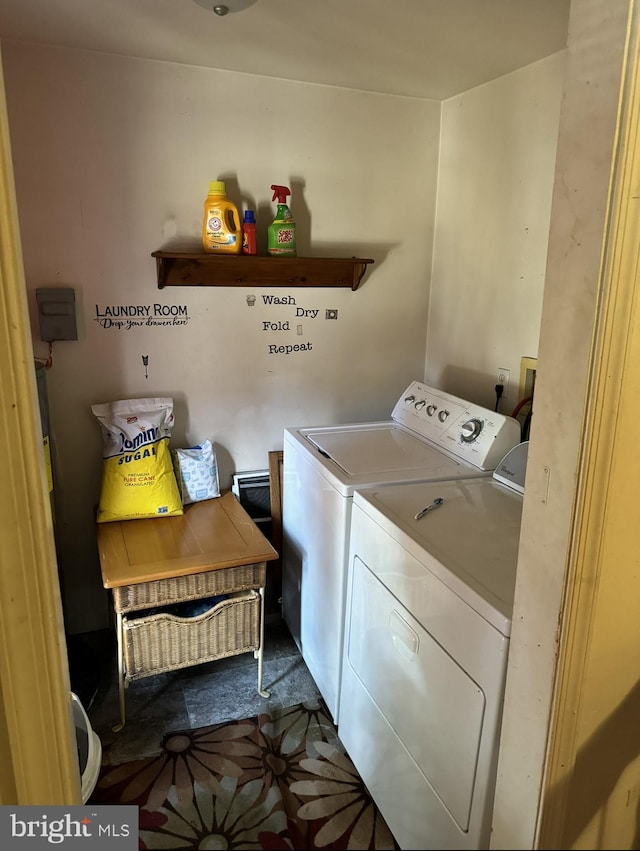 laundry area with washer and clothes dryer