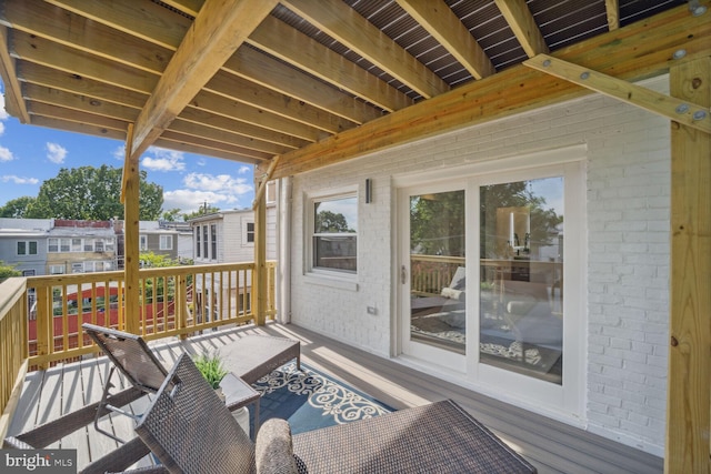 view of wooden terrace