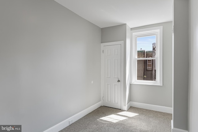 view of carpeted spare room