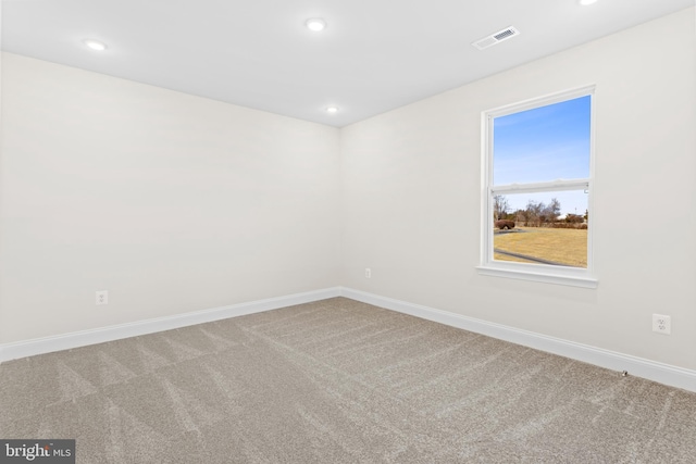 view of carpeted empty room