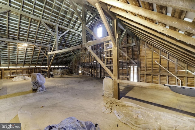 view of attic