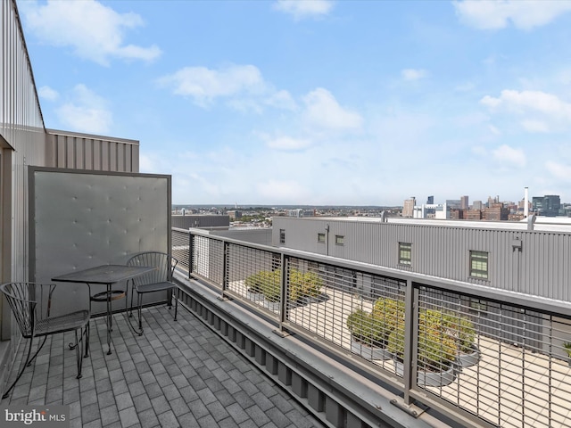 balcony with a city view