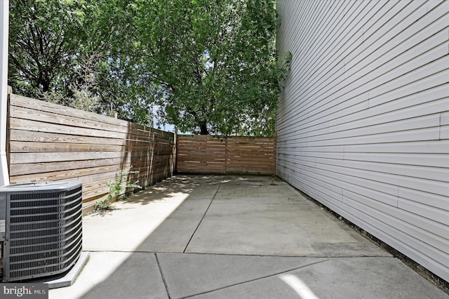 view of patio / terrace featuring cooling unit