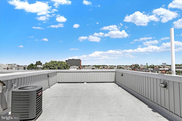 view of patio featuring central AC unit