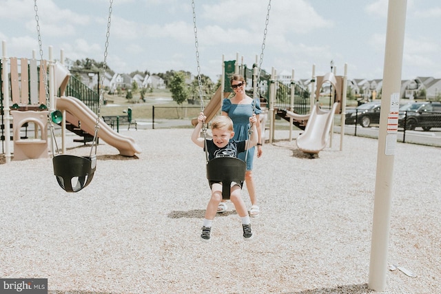 view of play area