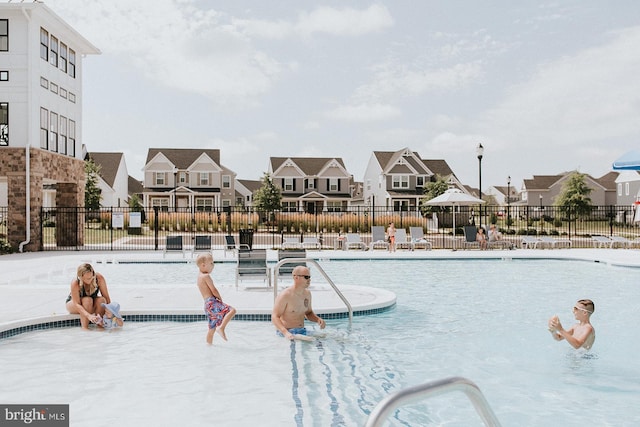 view of snow covered pool