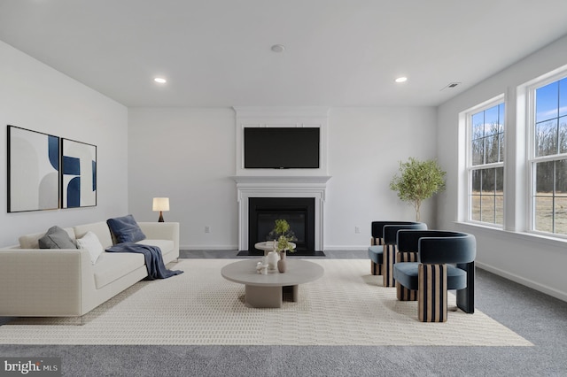 view of carpeted living room