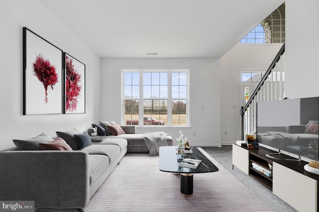 view of carpeted living room