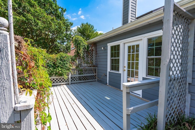 view of wooden deck