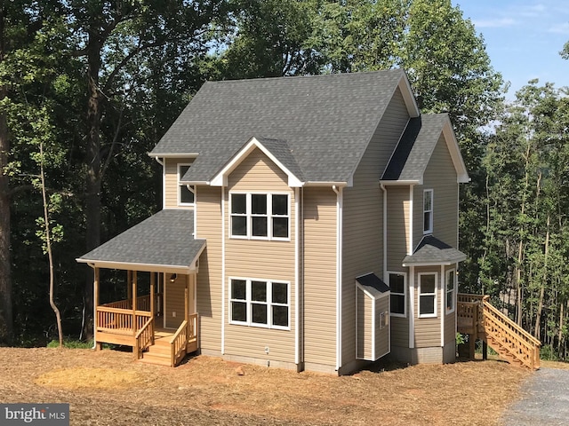 view of front property with a porch