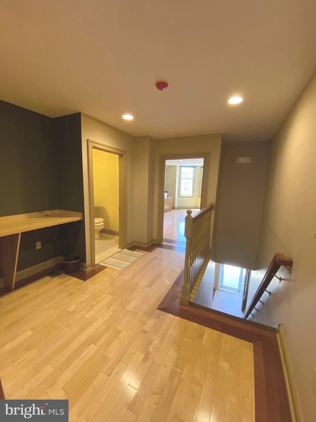 interior space with hardwood / wood-style floors