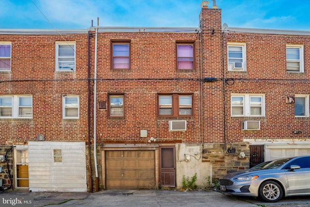 view of property with a garage