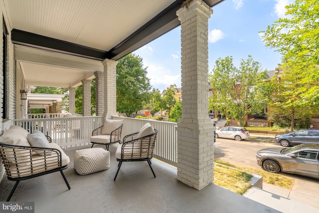 view of patio with covered porch