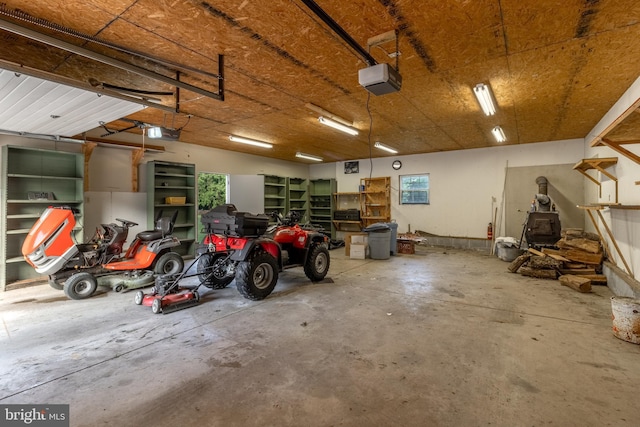 garage featuring a garage door opener