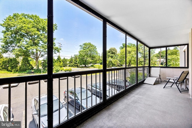 view of sunroom