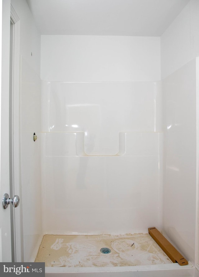 bathroom with a shower